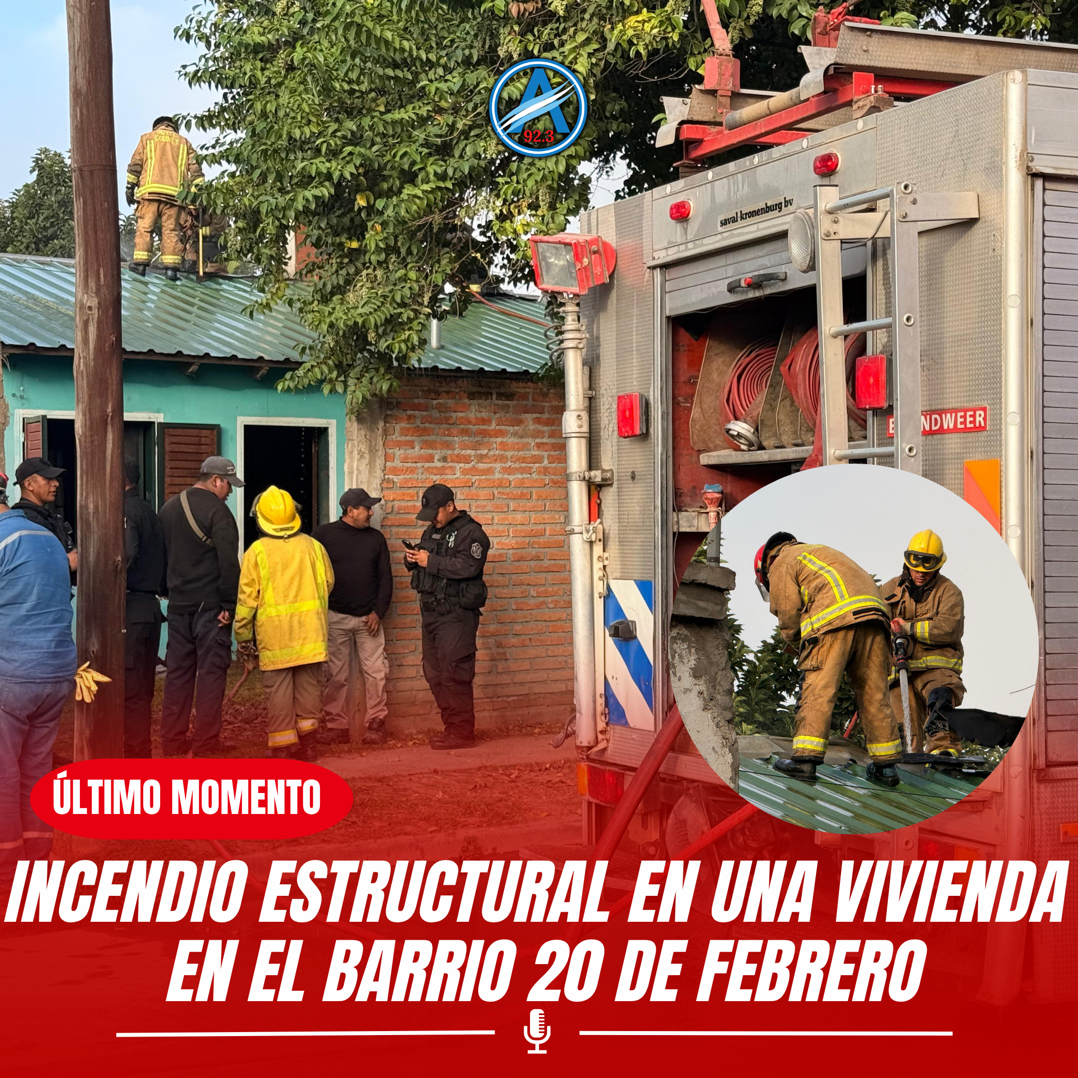 EL FUEGO SE INICIÓ EN UNA HABITACIÓN Y FUE CONTROLADO A TIEMPO POR BOMBEROS VOLUNTARIOS