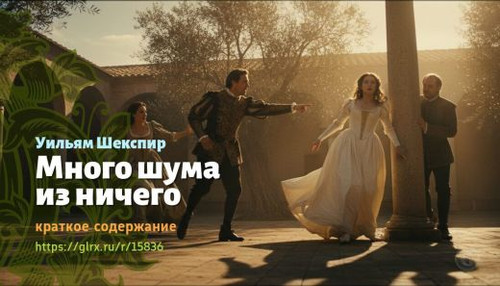 Читать краткий пересказ драмы Уильяма Шекспира «Много шума из ничего». Много шума из ничего, Шекспир.jpg