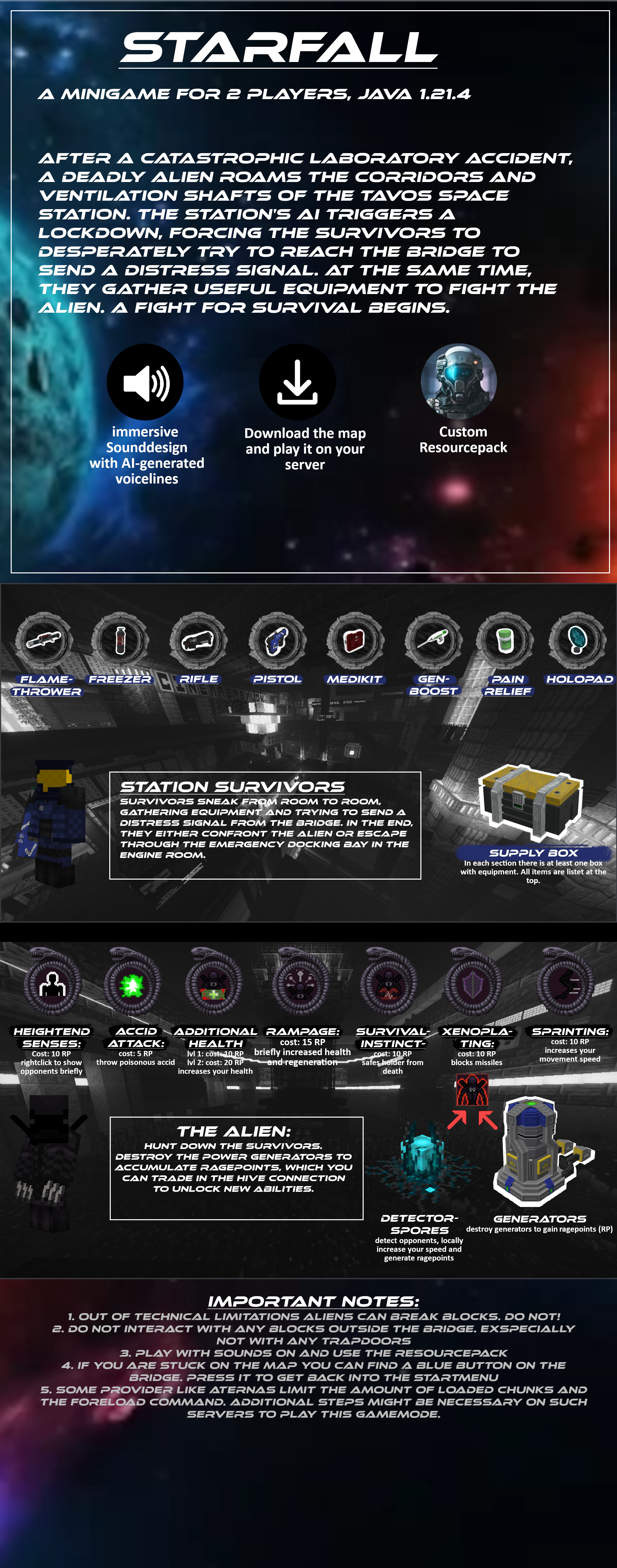 Starfall [Minigame Java 1.21.4] Minecraft Map