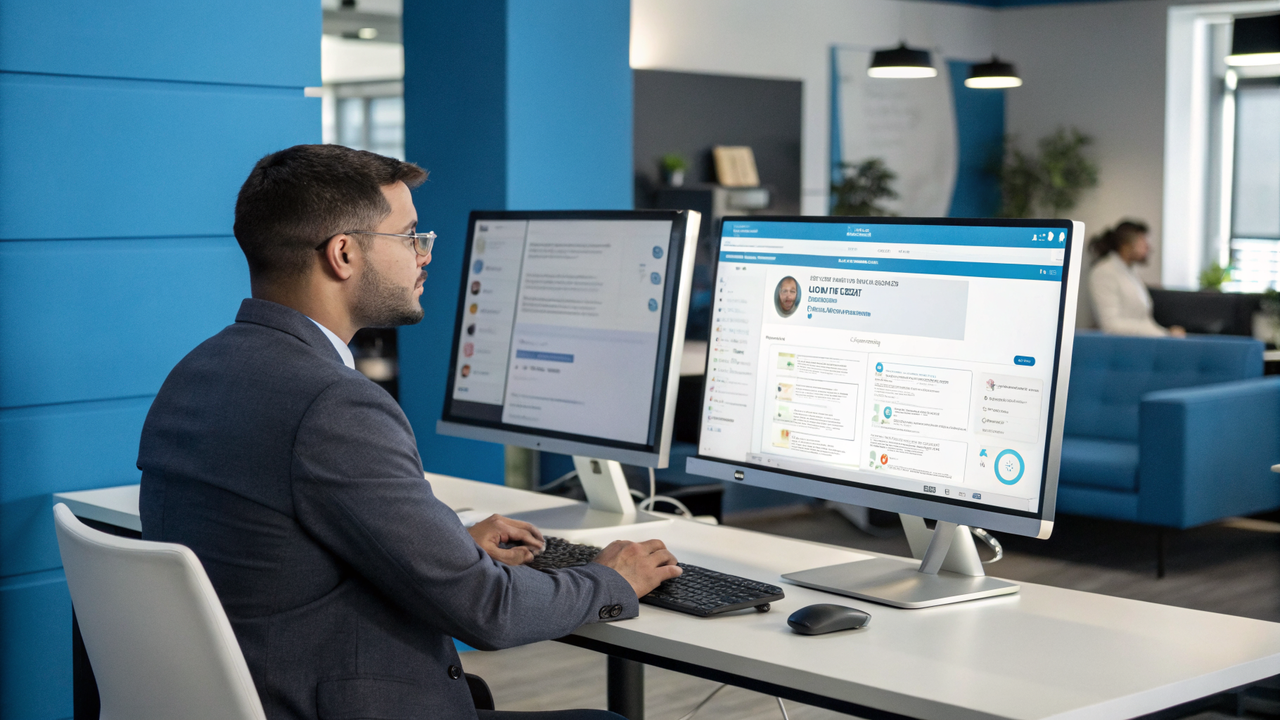 Hybrid chatbot and voice agent working together