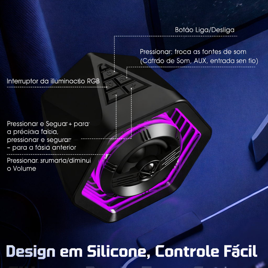 Caixa de Som Gamer 50w - miniatura 8