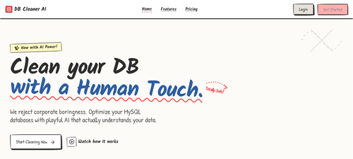 Screenshot 2026 04 14 at 00 27 39 DB Cleaner AI Professional Database Optimization & Security Tool.png