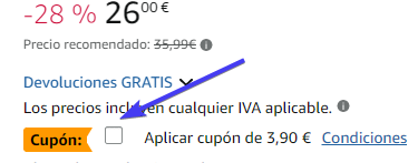 captura de pantalla de ayuda para conseguir la oferta temporal