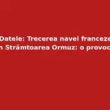 Datele: Trecerea navei franceze prin Strâmtoarea Ormuz: o provocare 
