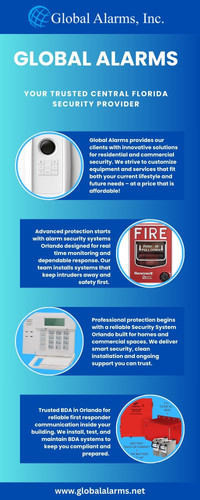 Reliable Commercial Fire Alarm in Orlando to protect your building, staff, and assets. From installation to inspections and repairs, we help keep you compliant and safe. Call today or visit globalalarms to schedule service. Visit at: https://globalalarms.net/