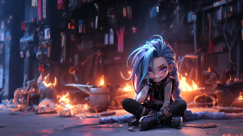 chibi jinx de league of legends 7680x4320 xtrafondos.com.jpg