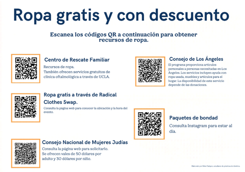 ACCC Clothing Help Flyer Spanish