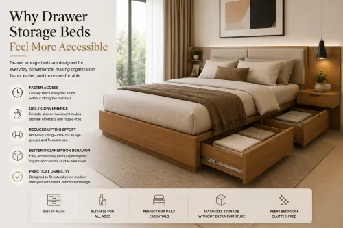 why drawer storage beds feel more accessible