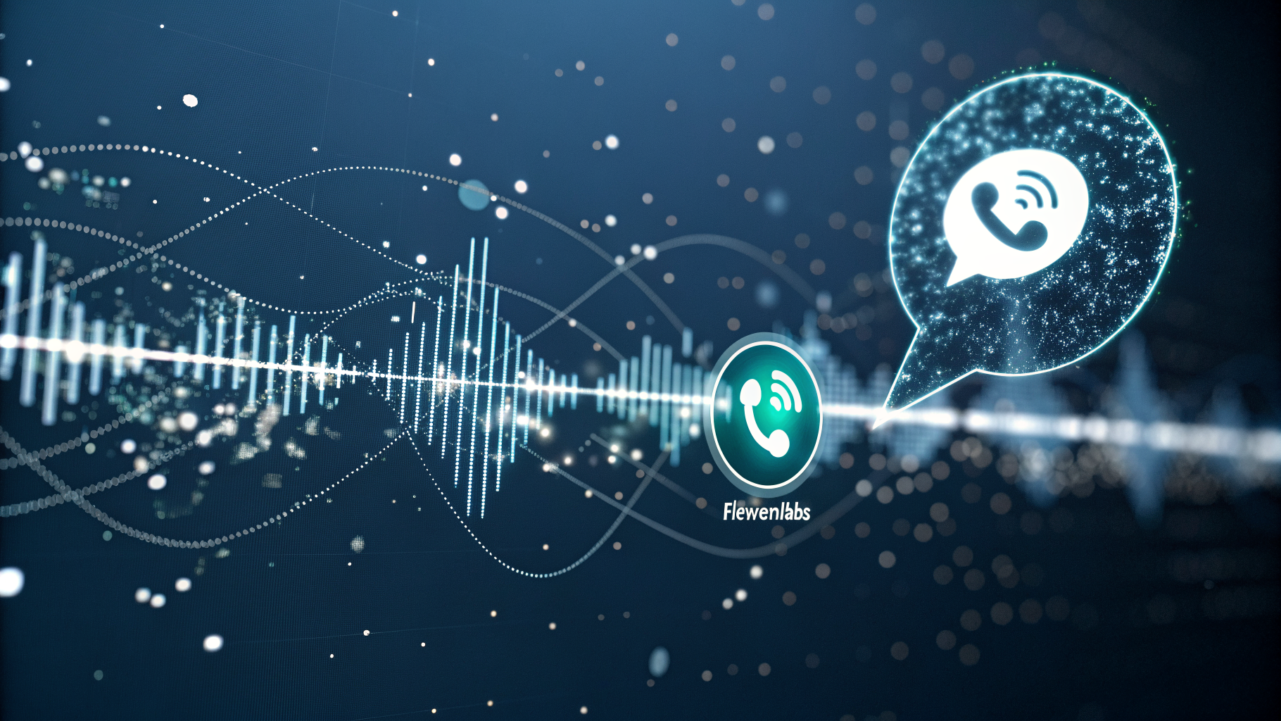 Voice and image converging into a single multimodal conversation thread — the May 7, 2026 ElevenLabs update visualized
