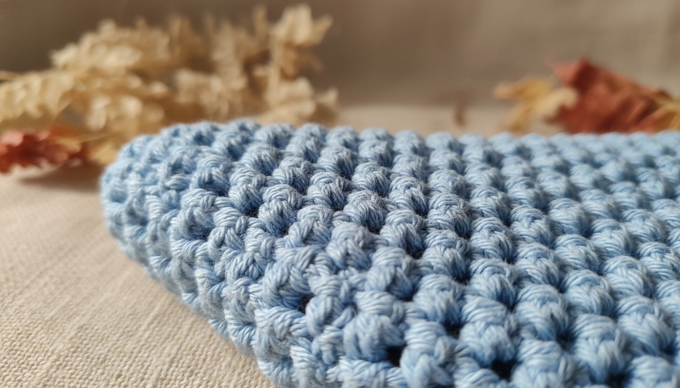 A macro view of dense, uniform single crochet stitches in cotton yarn, illustrating the "architecture" of a Crochet Elephant Pattern.