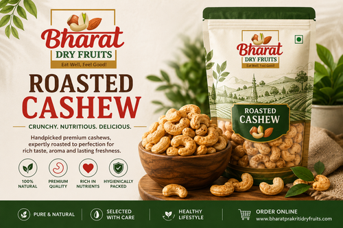 Roasted Cashew Bharat Dry Fruits: Premium Crunchy Cashews for Healthy Snacking.png