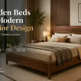 wooden beds modern interior design