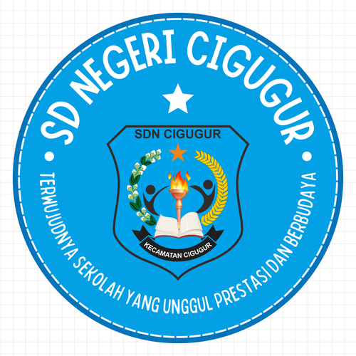 Biru Dan Putih Ilustrasi Sekolah Circle Sticker 1.png