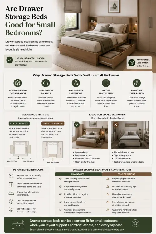 are drawer storage beds good for small bedrooms