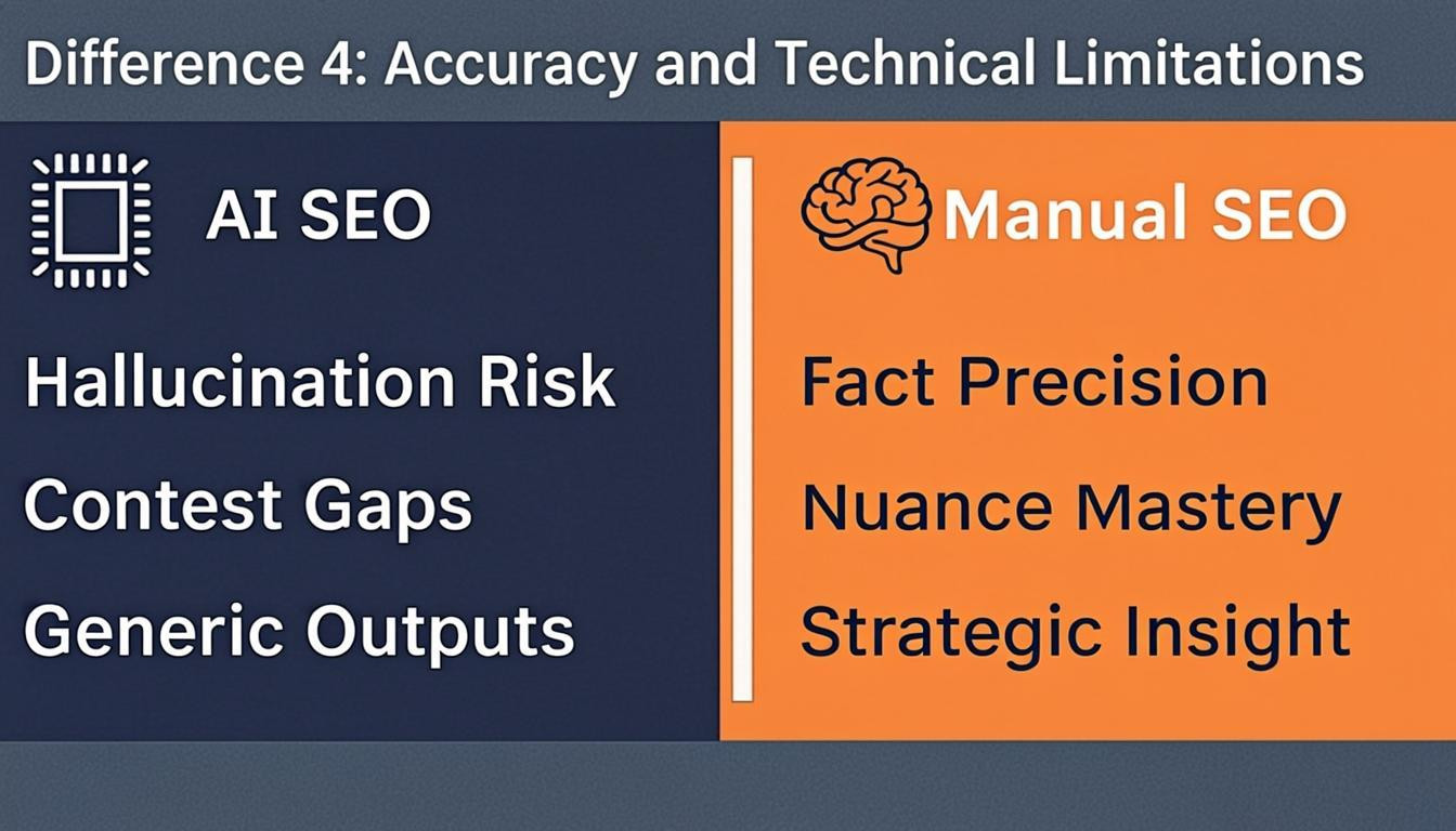 comparison visual: Difference 4: Accuracy and Technical Limitations