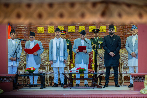 Newly appointed Chief Justice Dr. Manojkumar Sharma took oath of office and secrecy
