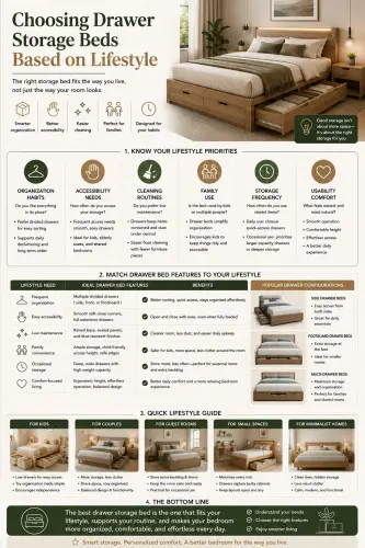 choosing drawer storage beds based on lifestyle