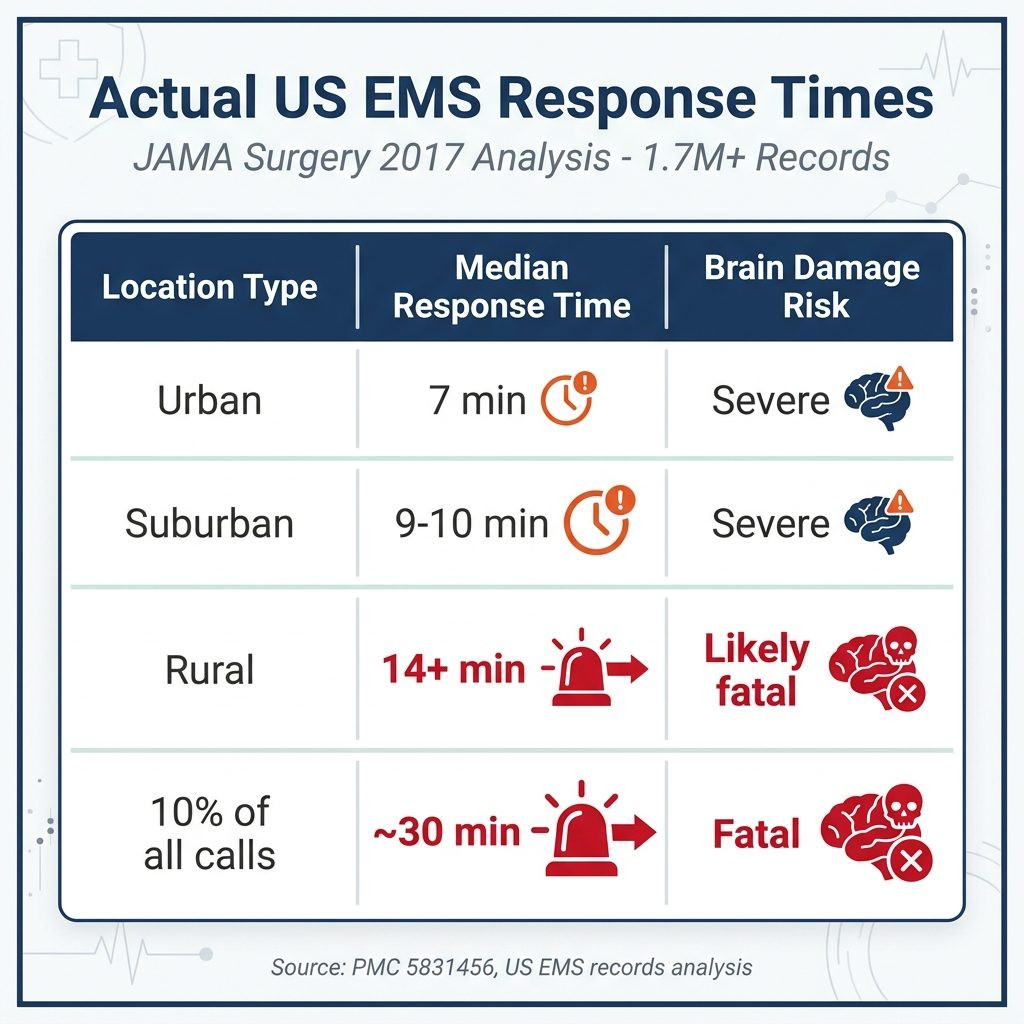 Actual US EMS Response Times Data