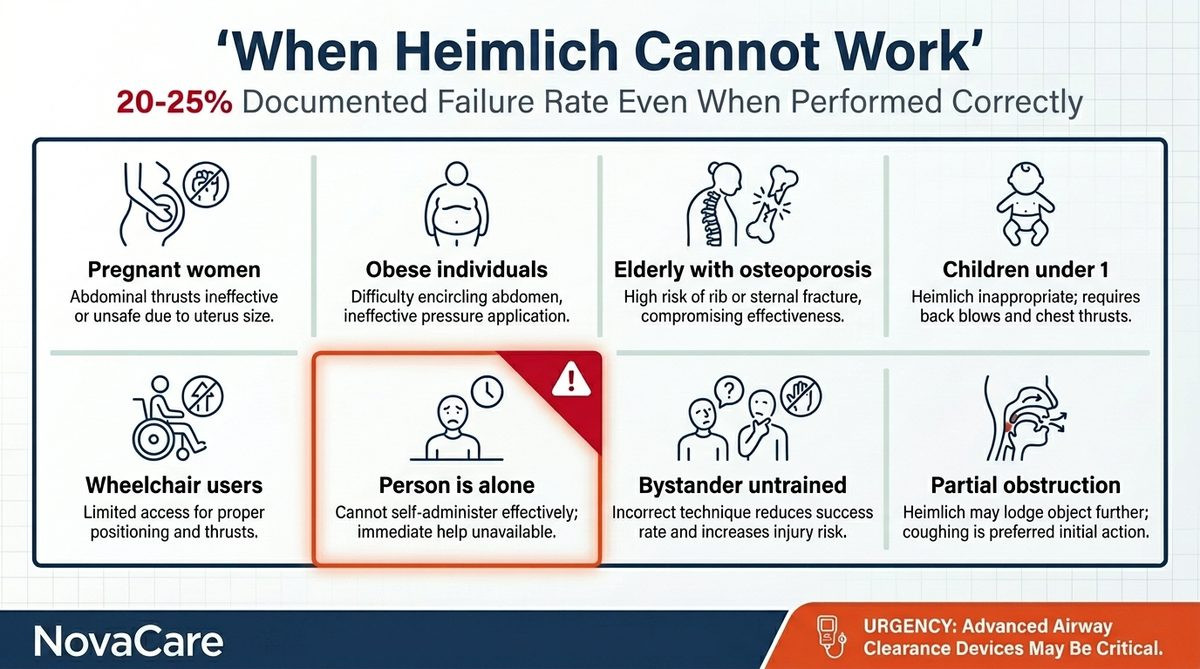 When Heimlich Cannot Work - 8 Failure Scenarios