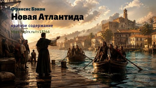 Читать краткий пересказ книги Фрэнсиса Бэкона «Новая Атлантида». Новая Атлантида, Бэкон, краткое сод.jpg