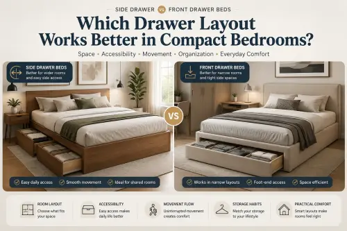 which drawer layout works better compact bedrooms