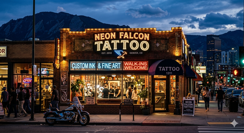 Top Tattoo Places in  Denver | Neon Falcon Tattoo Studio.png
