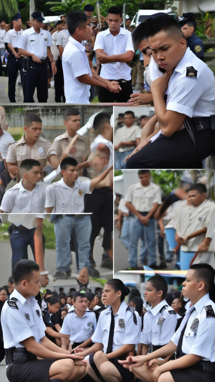 Eastern Visayas police recruits reenact Stations of the Cross