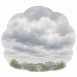 23. くもり（曇り）— mendung