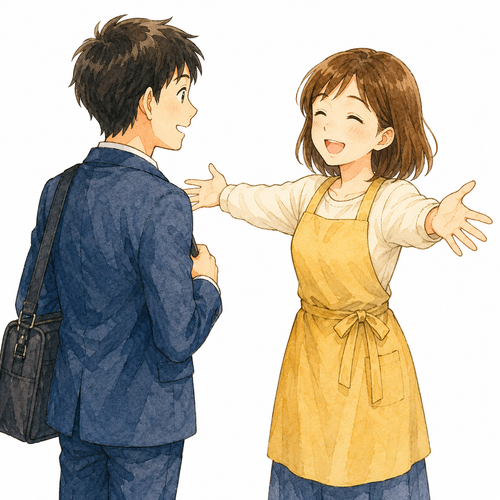46. お帰りなさい（おかえりなさい）— sudah pulang ya selamat datang kembali.png