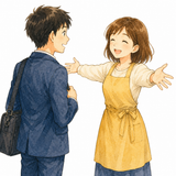 46. お帰りなさい（おかえりなさい）— sudah pulang ya selamat datang kembali