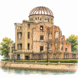 9. 原爆ドーム（げんばくドーム）— Genbaku Dome Kubah Bom Atom Hiroshima
