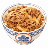 6. 牛どん（ぎゅうどん）— nasi dengan daging sapi di atasnya