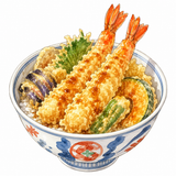 4. 天どん（てんどん）— nasi dengan tempura di atasnya