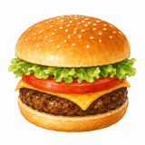 28. ハンバーガー — burger