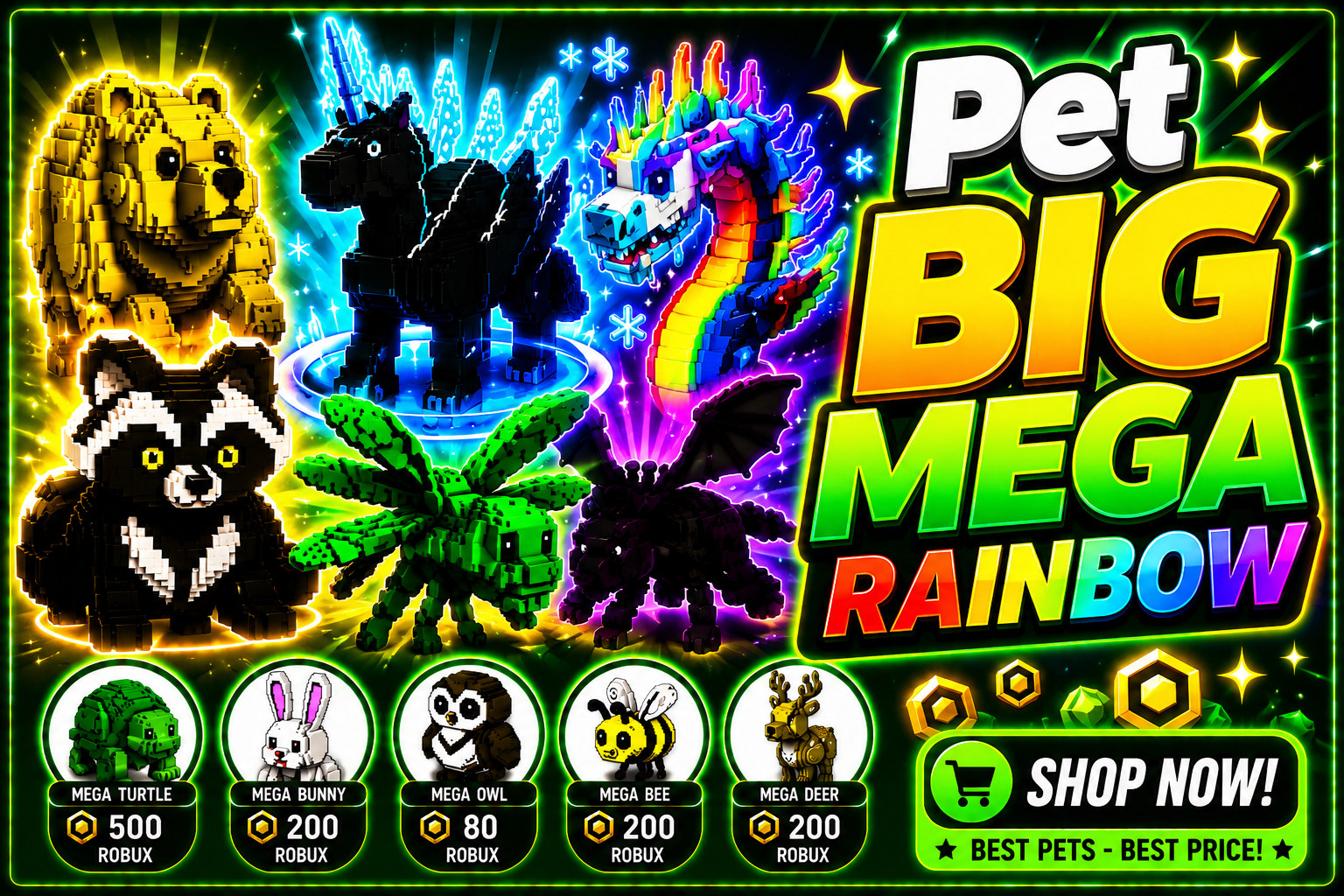 PET BIG - MEGA - RAINBOW GAG 2