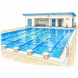 14. プール — kolam renang