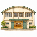 13. 体育館（たいいくかん）— gedung olahraga
