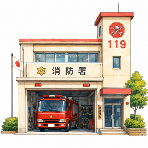 21. 消防署（しょうぼうしょ）— kantor pemadam kebakaran.png