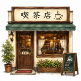 33. 喫茶店（きっさてん）— coffee shop kedai kopi