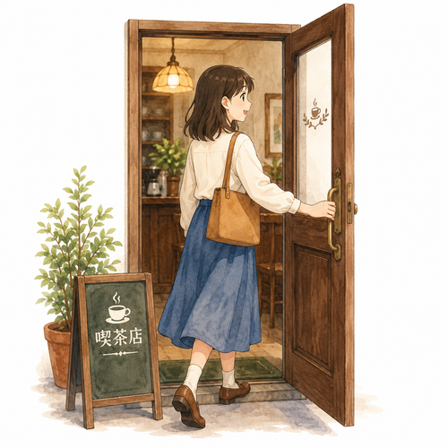 18. はいります［喫茶店に〜］（入ります）— masuk ke kedai kopi.png