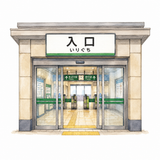 7. 入り口（いりぐち）— pintu masuk