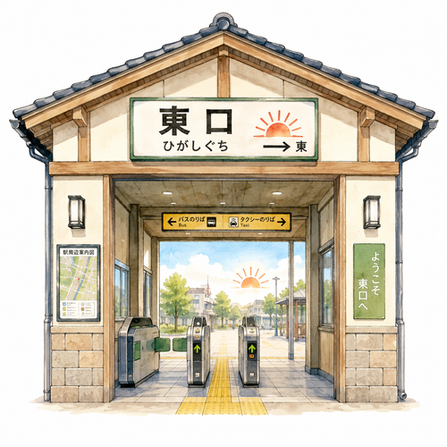 8. 東口（ひがしぐち）— pintu Timur.png