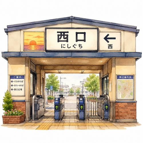 9. 西口（にしぐち）— pintu Barat.png