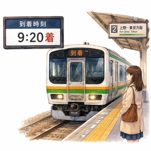 26. 〜着（〜ちゃく）— tiba di tiba pukul.png