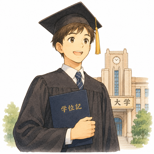 15. 大学を出ます（だいがくをでます）— tamat dari universitas.png