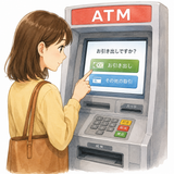 50. お引き出しですか（おひきだしですか）— mau menarik uang