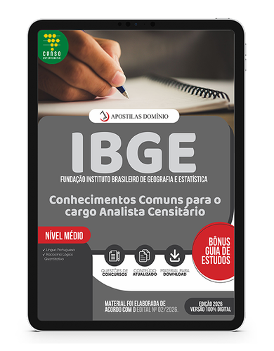 Capa Dominio IBGE Conhecimentos Comuns para o cargo Analista Censitário.png