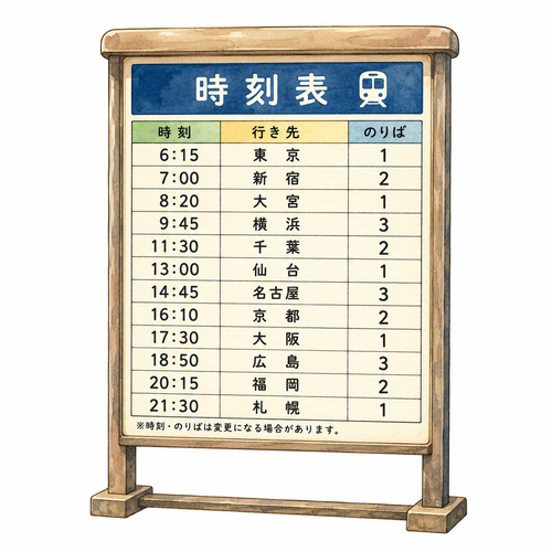9. じこくひょう（時刻表）— jadwal.png