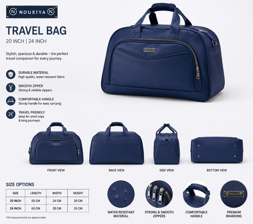 NOUXIYA Premium Travel Duffel Bag 20 Inchi