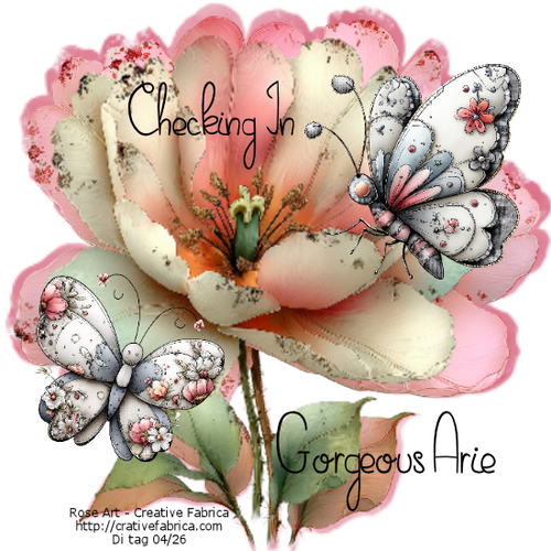 Rose Art CF Checking in Butterflies and flowers Sweet Noverber font Gorgeous Arie.png